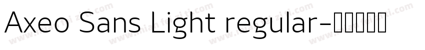 Axeo Sans Light regular字体转换